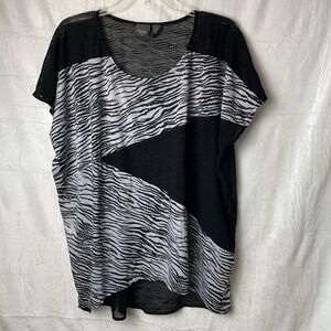 Chico's Travelers Swim Cover Up / Sheer Mesh‎ Animal Print Chico's Size 2 (L/XL)